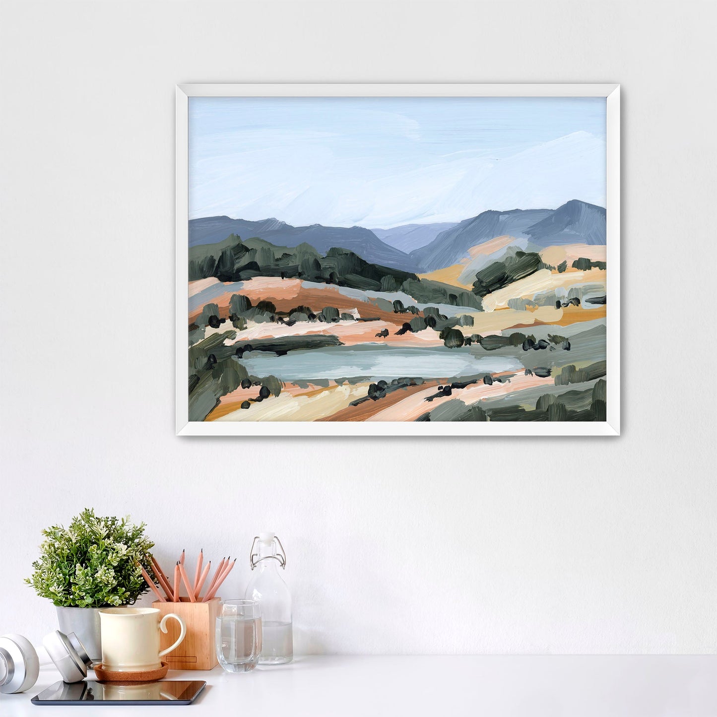 ’View from Here’ Art Print - Paper / 5x7 in / White Frame - Utah Landscape Wall - From - Artwork - Desolation Lake