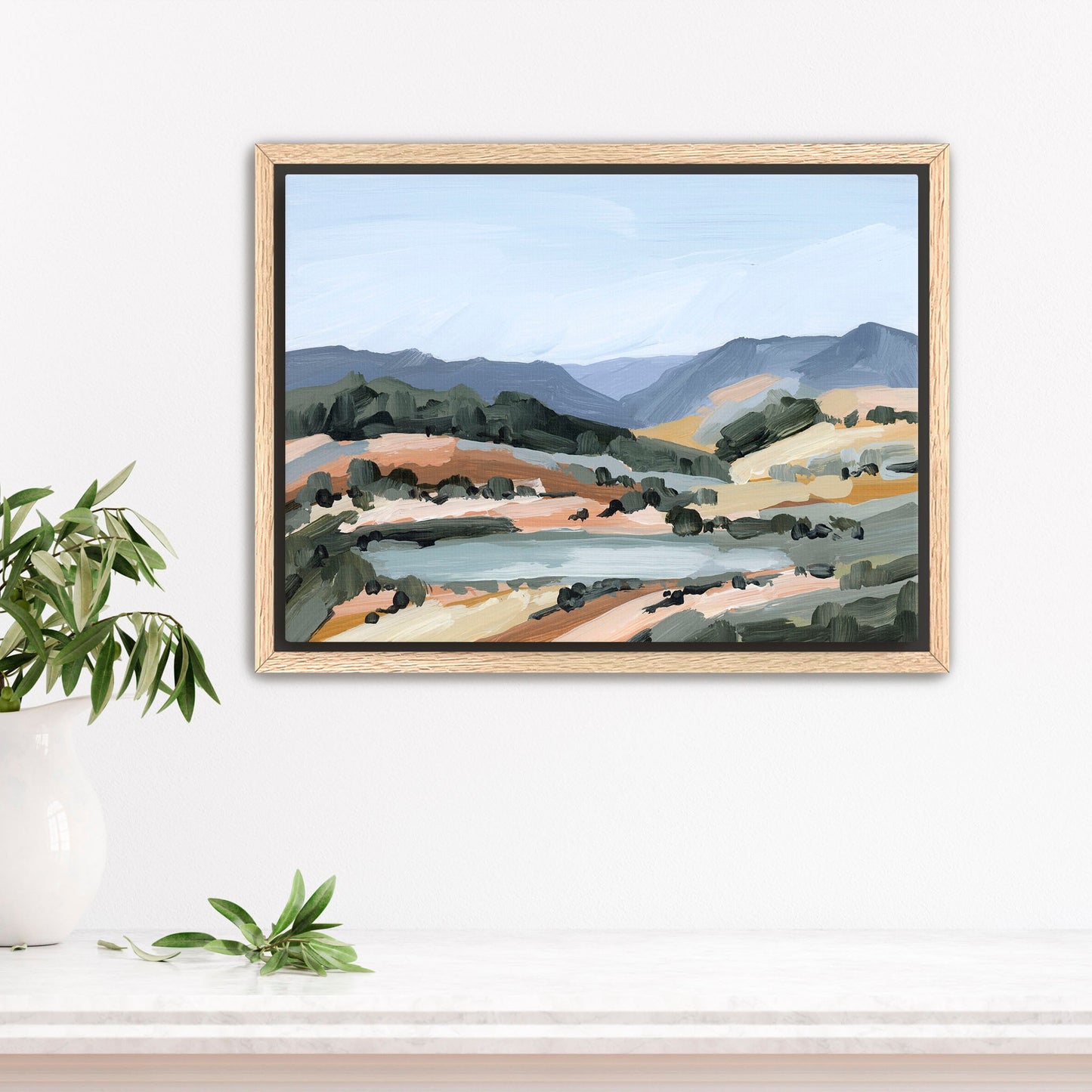 ’View from Here’ Art Print - Stretched Canvas / 8x10 in / Oak Frame - Utah Landscape Wall - From - Artwork