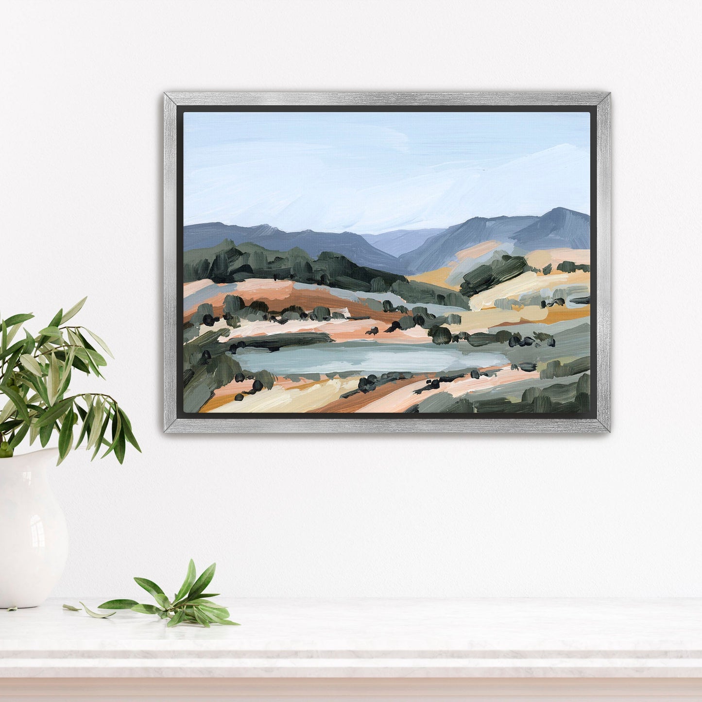 ’View from Here’ Art Print - Stretched Canvas / 8x10 in / Silver Frame - Utah Landscape Wall - From - Artwork