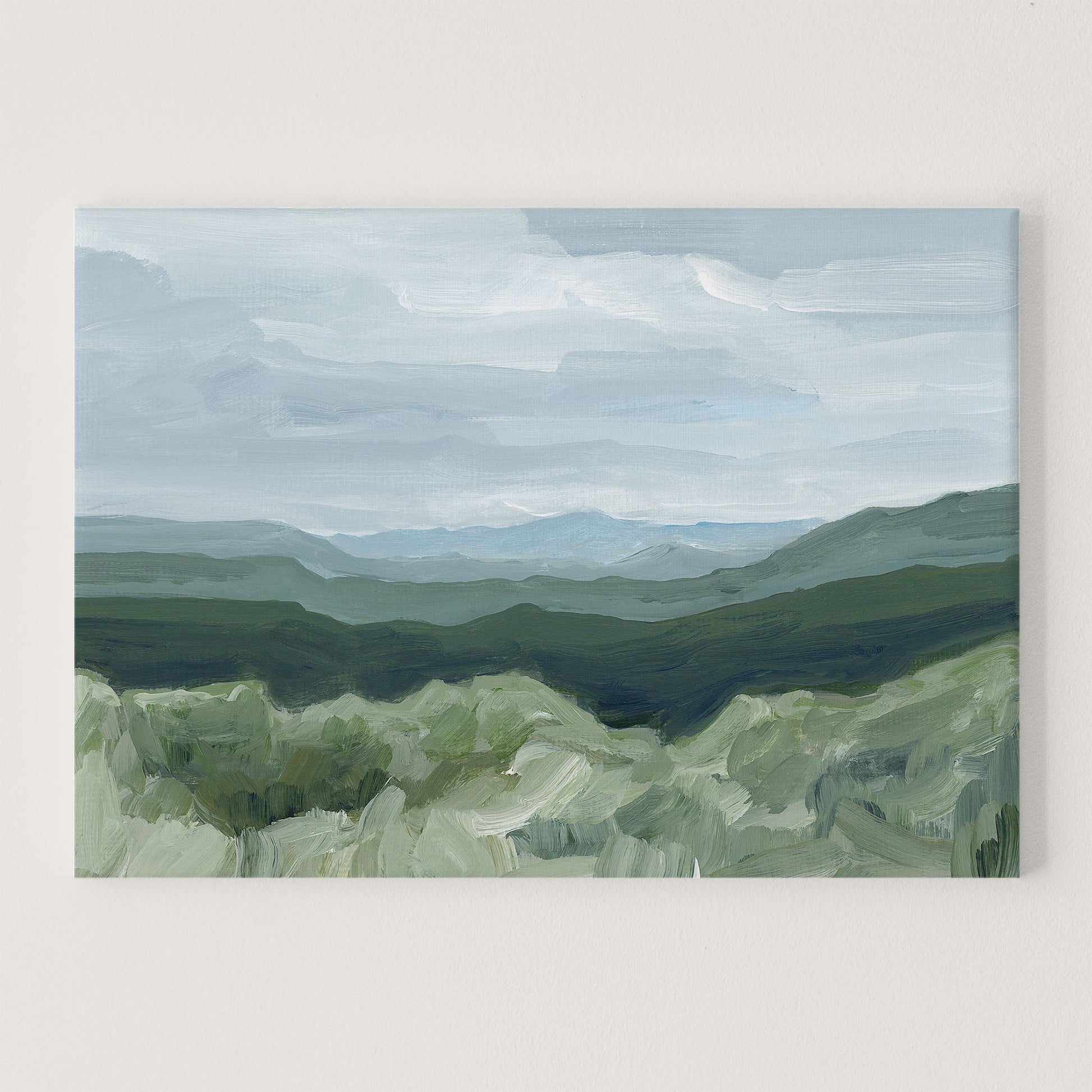 ’View From Our Cabin’ Art Print - Stretched Canvas / 8x10 in / No Frame - Blue Ridge Mountains Artwork - abstract