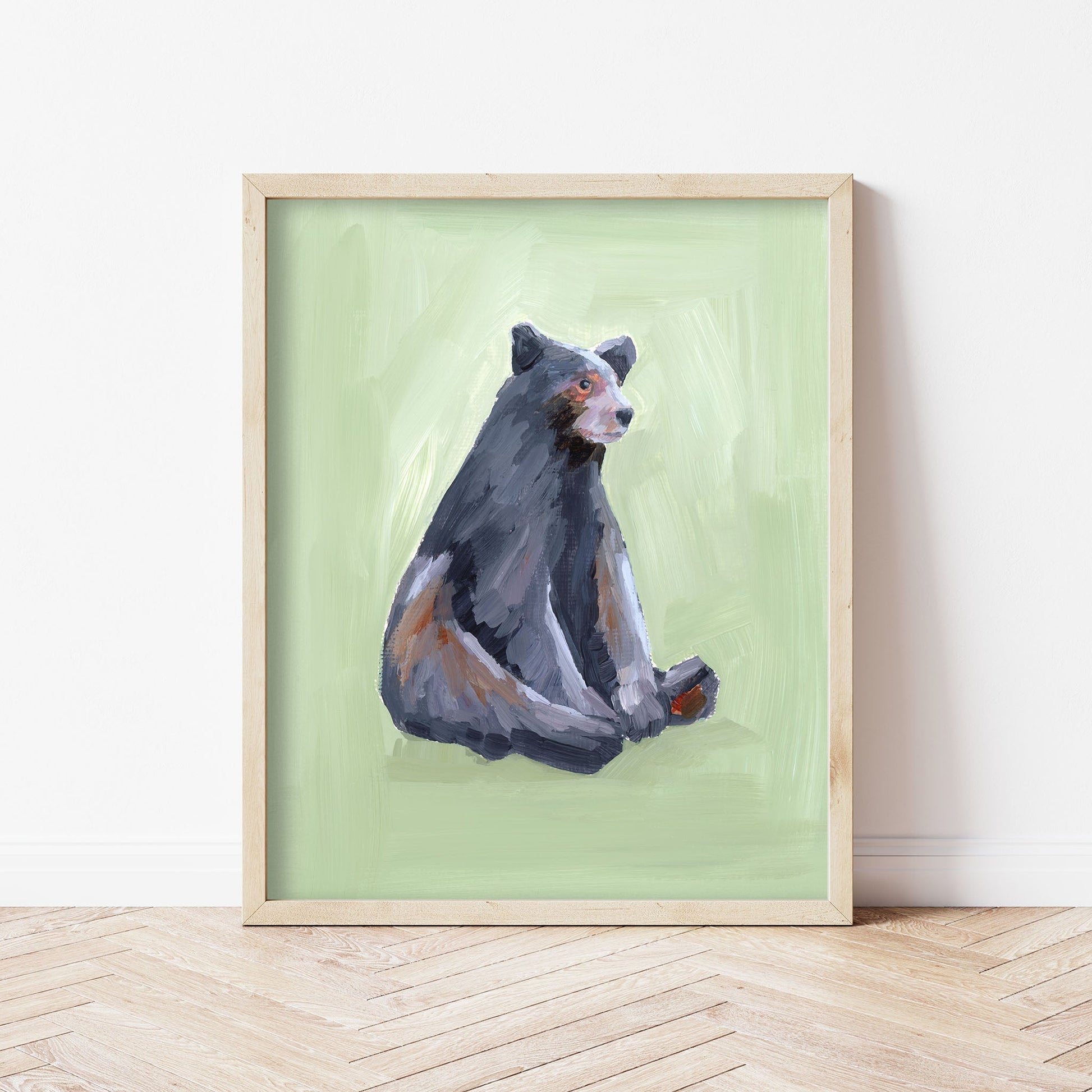 ’Waiting for a Snack’ Art Print Nursery Wall animal animals Artwork bear