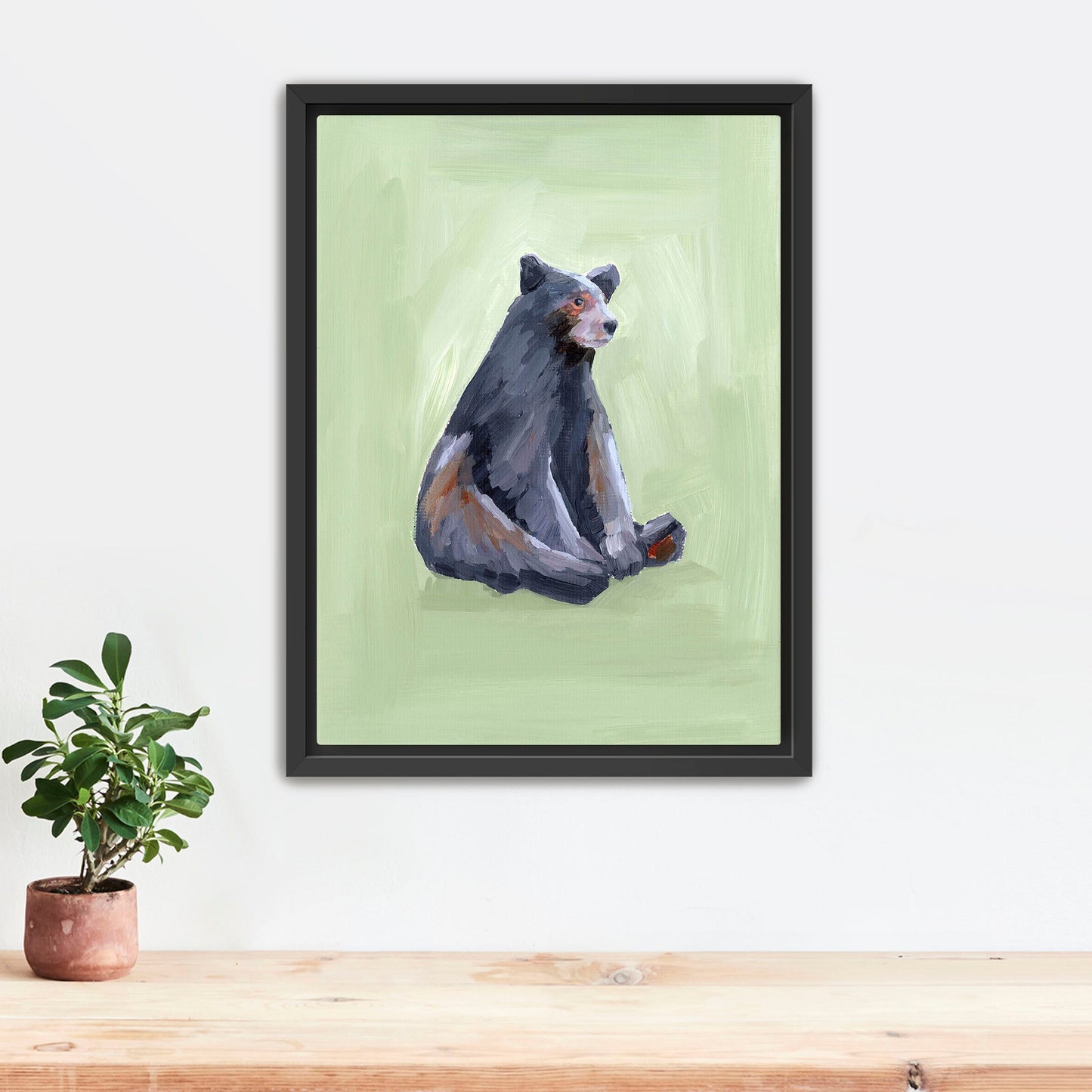 ’Waiting for a Snack’ Art Print - Stretched Canvas / 8x10 in / Black Frame - Nursery Wall - animal - animals