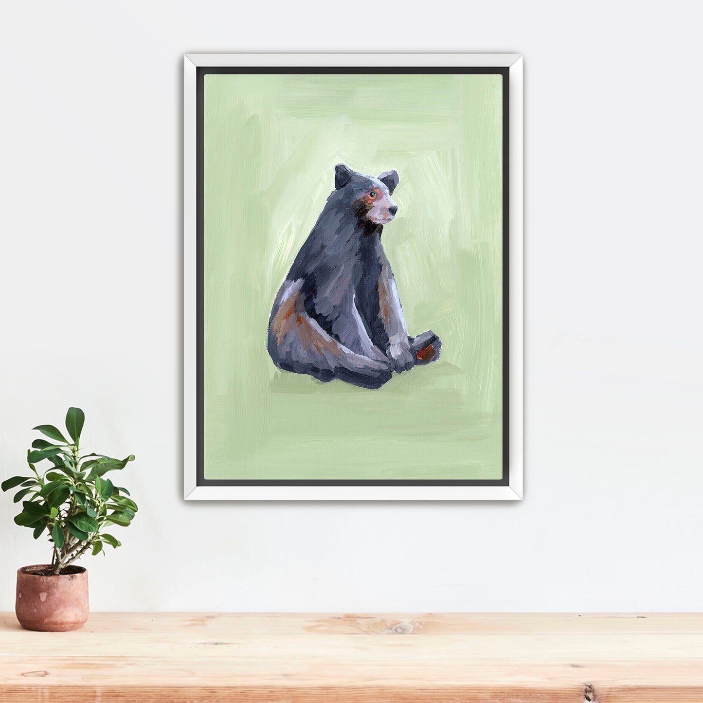 ’Waiting for a Snack’ Art Print - Stretched Canvas / 8x10 in / White Frame - Nursery Wall - animal - animals