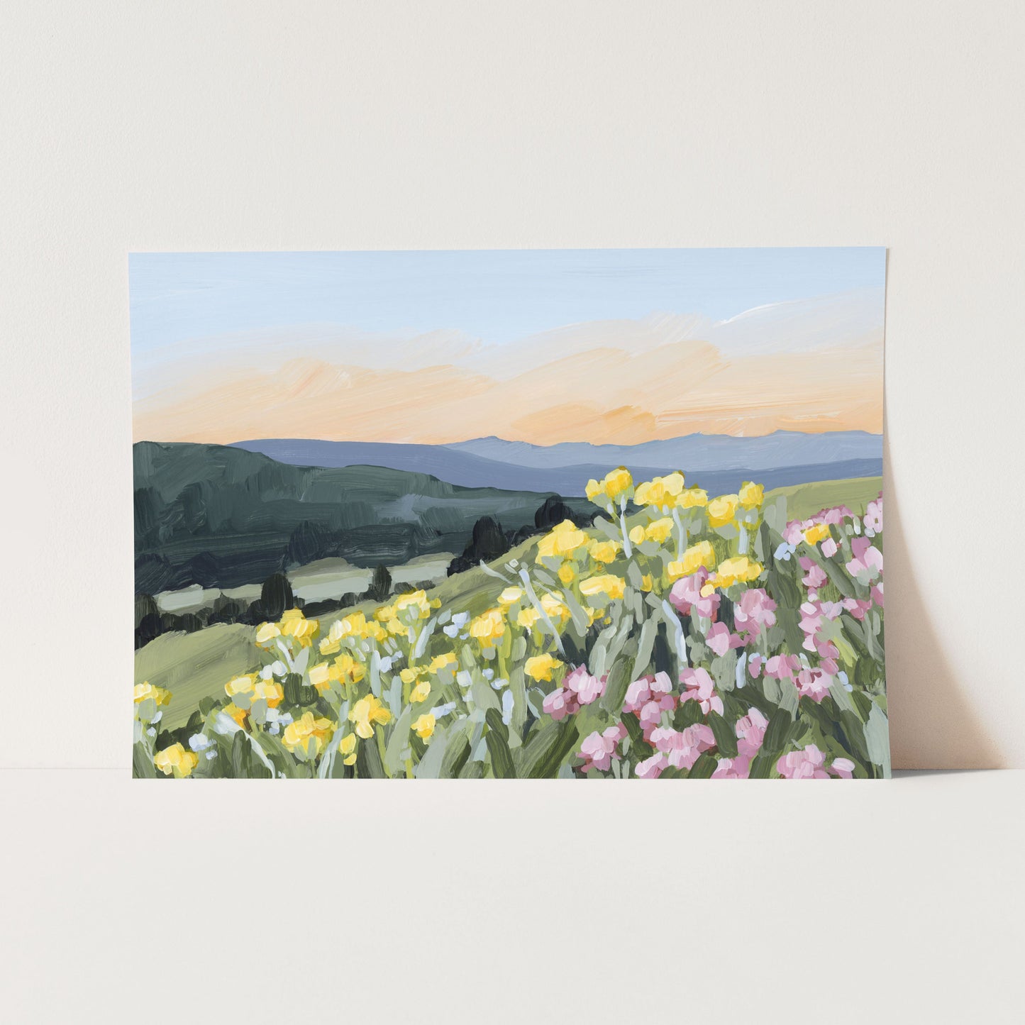 ’Wasatch Wildflowers’ Art Print - Paper / 5x7 in / No Frame - Utah Wall - abstract - Artwork - Flower - Flowers