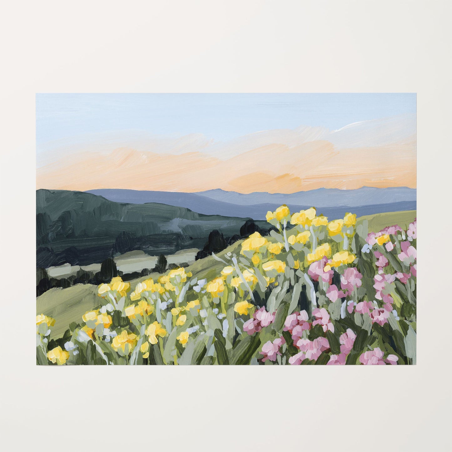 ’Wasatch Wildflowers’ Art Print - Rolled Canvas / 8x10 in / No Frame - Utah Wall - abstract - Artwork - Flower - Flowers