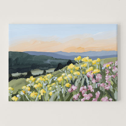 ’Wasatch Wildflowers’ Art Print - Stretched Canvas / 8x10 in / No Frame - Utah Wall - abstract - Artwork - Flower