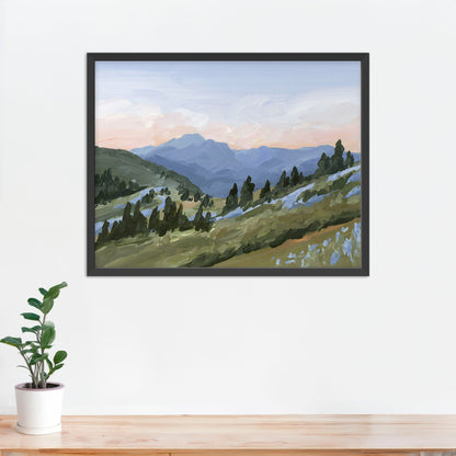 ’Western Edge’ Art Print - Paper / 5x7 in / Black Frame - Utah Wall - abstract - Artwork - Flower - Flowers