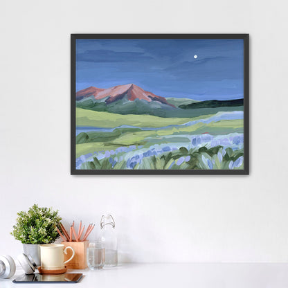 ’When the Moon Shines I’ Art Print - Paper / 5x7 in / Black Frame - Abstract Colorado Wall - abstract - Artwork