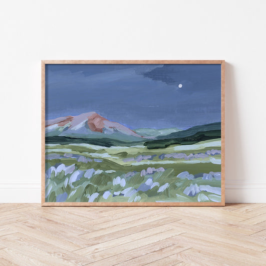 ’When the Moon Shines II’ Art Print - Colorado Abstract Landscape - abstract - Artwork - Crested Butte