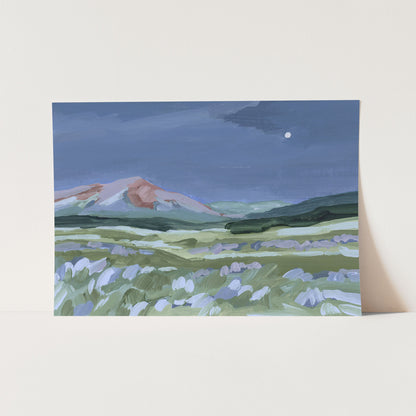 ’When the Moon Shines II’ Art Print - Paper / 5x7 in / No Frame - Colorado Abstract Landscape - abstract - Artwork
