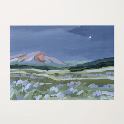 ’When the Moon Shines II’ Art Print - Rolled Canvas / 8x10 in / No Frame - Colorado Abstract Landscape - abstract