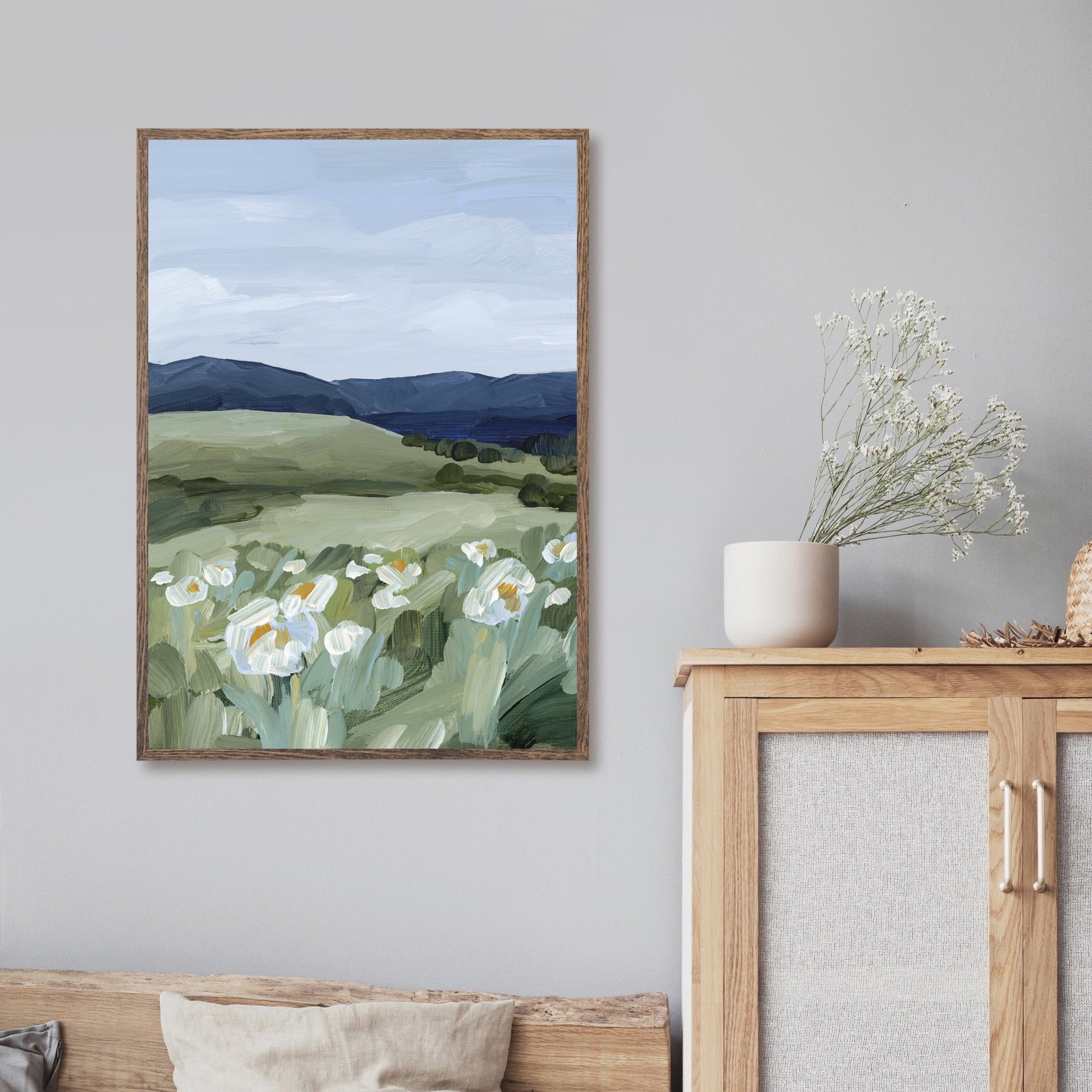 Wild Poppies Mountain Landscape Katie Garrison Art