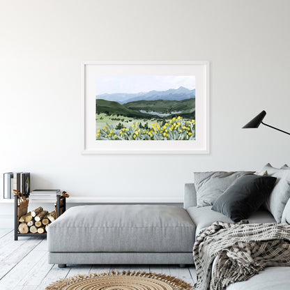 ’Wildflower Hike’ Art Print - Crested Butte Colorado - abstract - Artwork