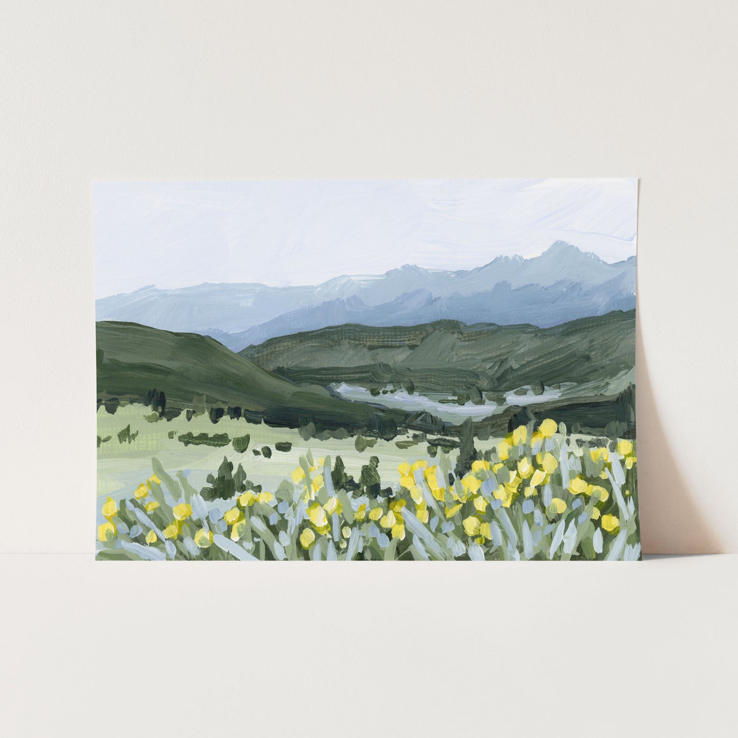 ’Wildflower Hike’ Art Print - Paper / 5x7 in / No Frame