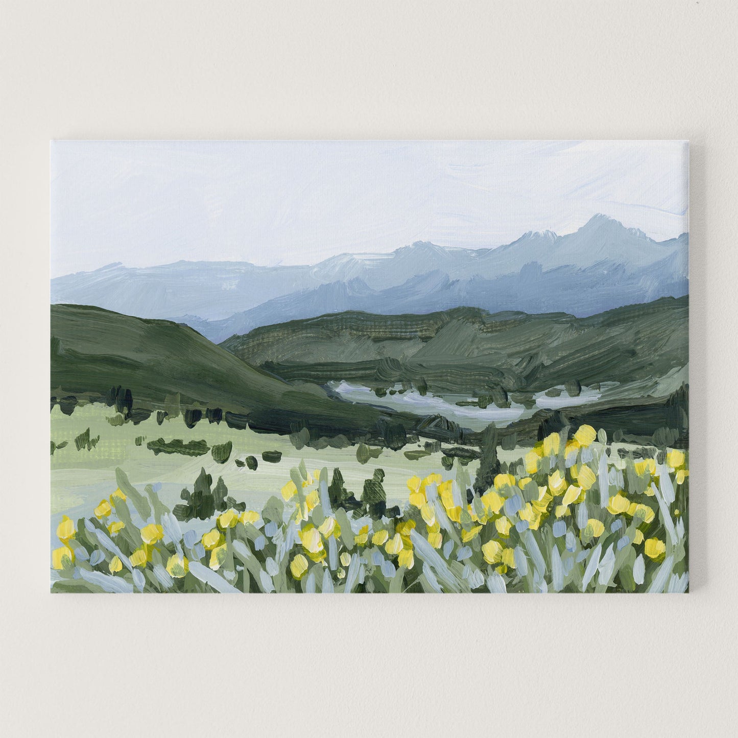 ’Wildflower Hike’ Art Print - Stretched Canvas / 8x10 in / No Frame