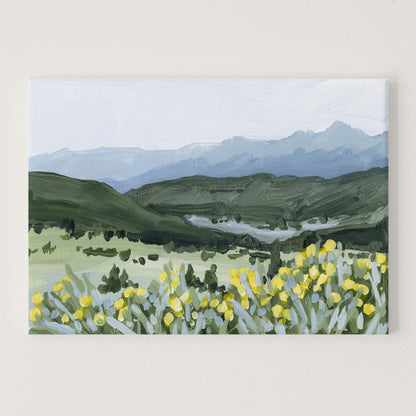 ’Wildflower Hike’ Art Print - Stretched Canvas / 8x10 in / No Frame