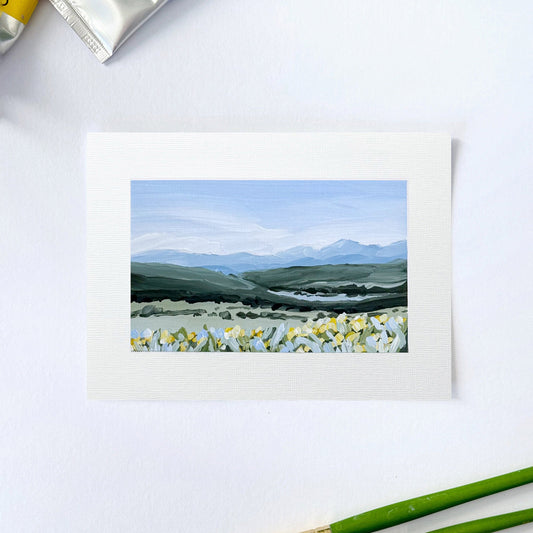 ’Wildflower Hike II’ Original Painting || 5x7 - Crested Butte Colorado - abstract - Acrylic - Artwork