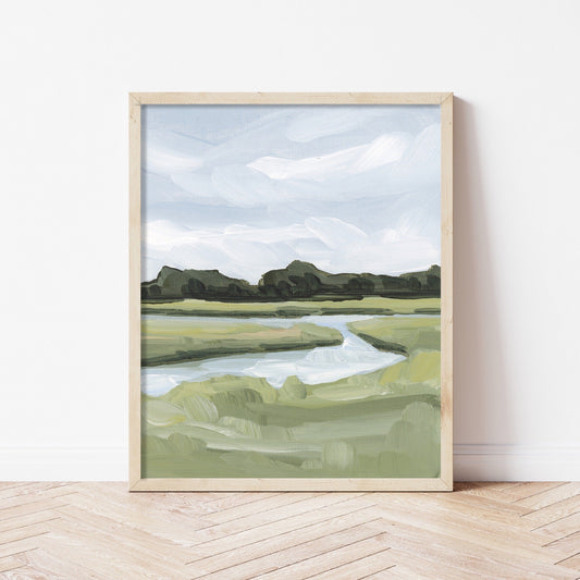 ’Windsor Castle I’ Art Print - Abstract Marsh Scenery - coast - Coastal - coastline - east