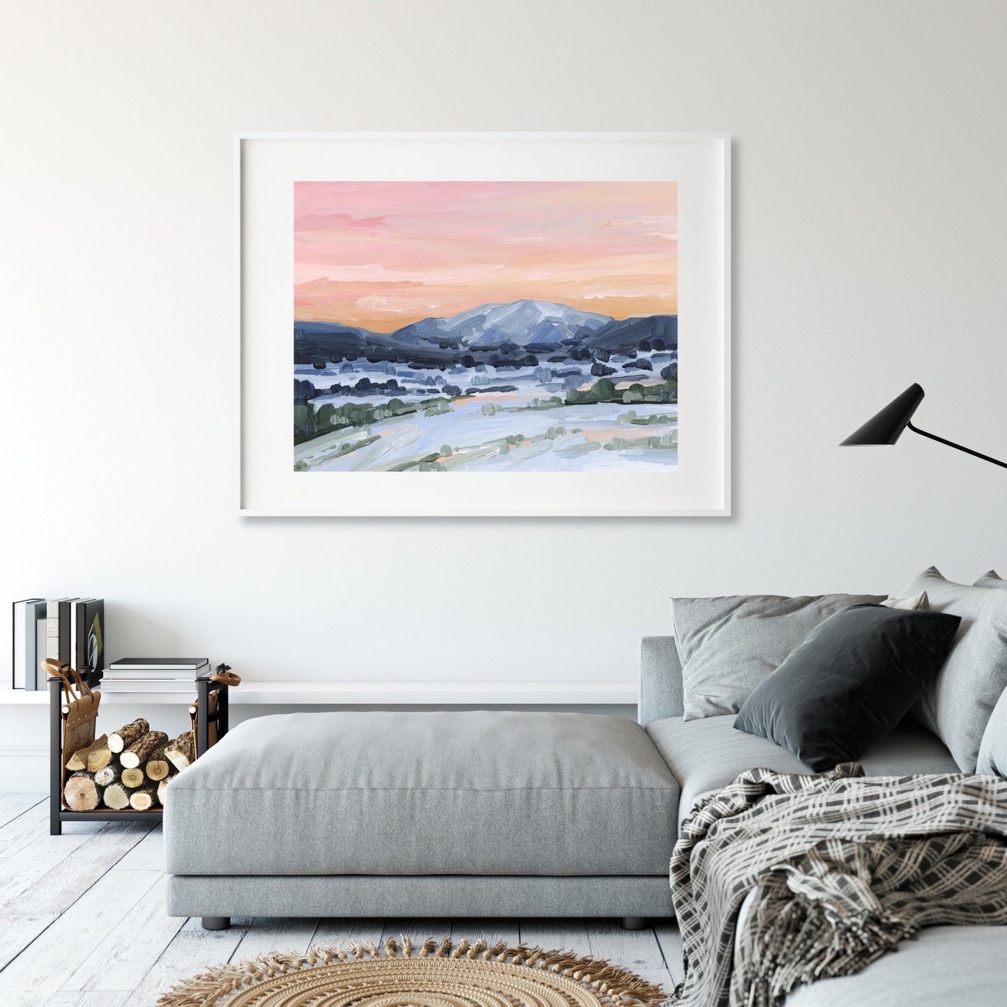 ’Winter Sky’ Art Print - Sunset Mountain Wall - abstract - Artwork - Colorado - Glenwood Springs