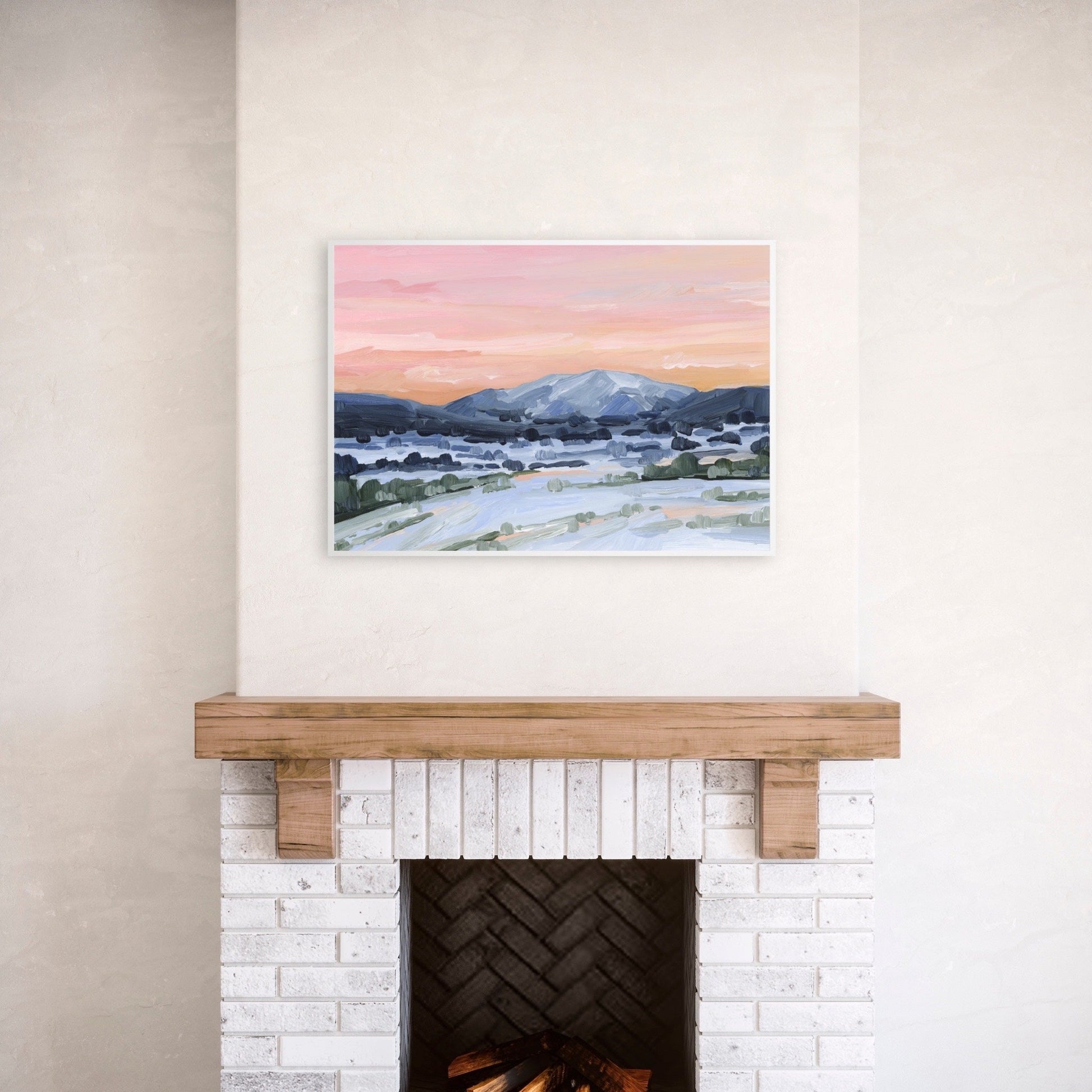 ’Winter Sky’ Art Print - Sunset Mountain Wall - abstract - Artwork - Colorado - Glenwood Springs