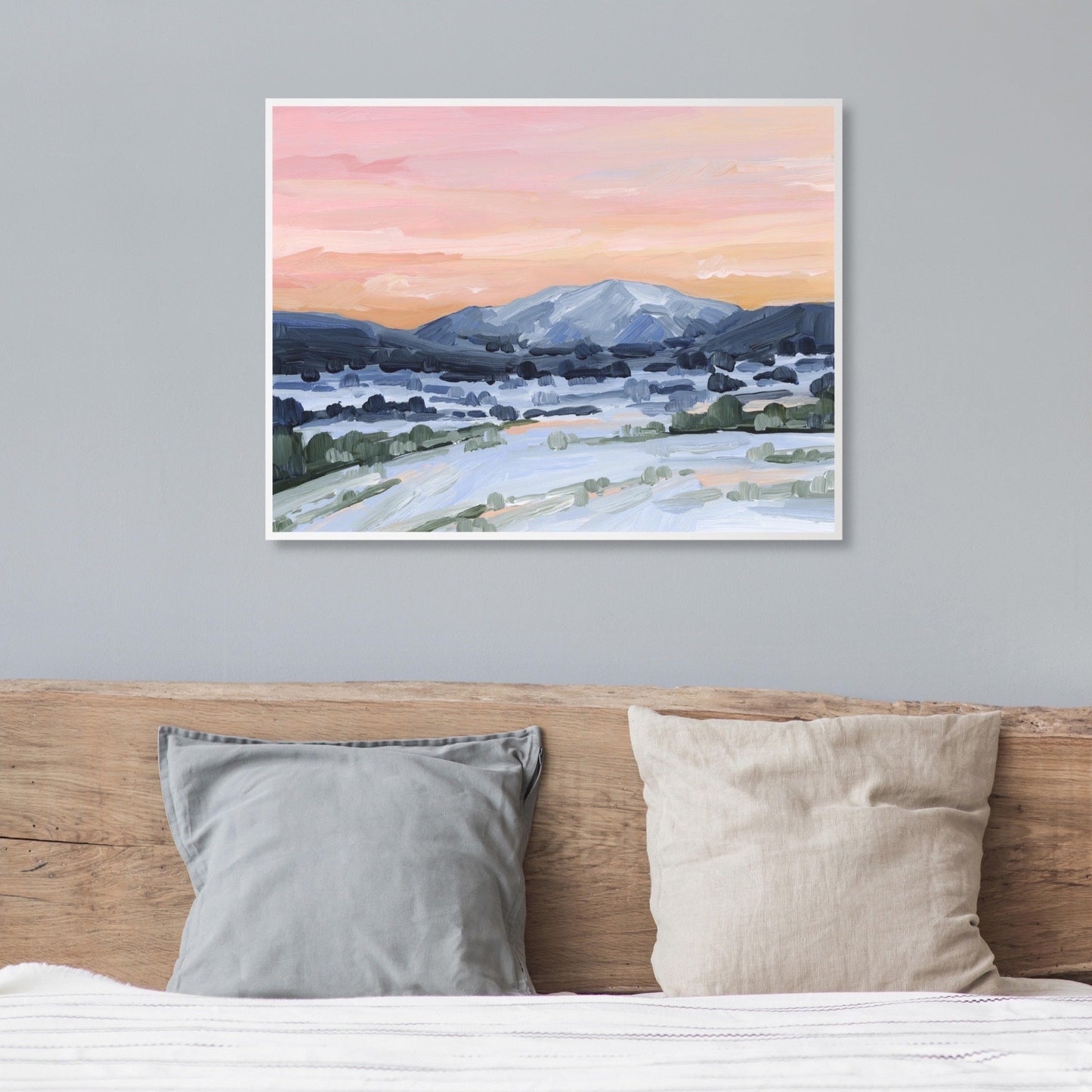 ’Winter Sky’ Art Print - Sunset Mountain Wall - abstract - Artwork - Colorado - Glenwood Springs