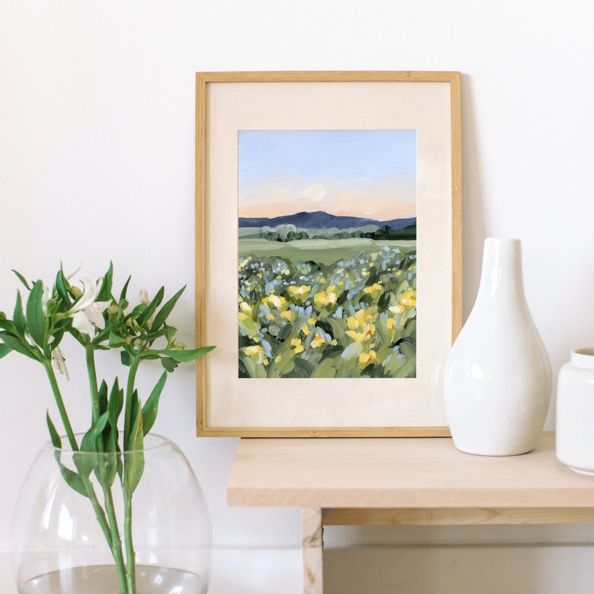 ’Yellow Fields’ Art Print - Utah Wall - abstract - Artwork - Flower - Flowers