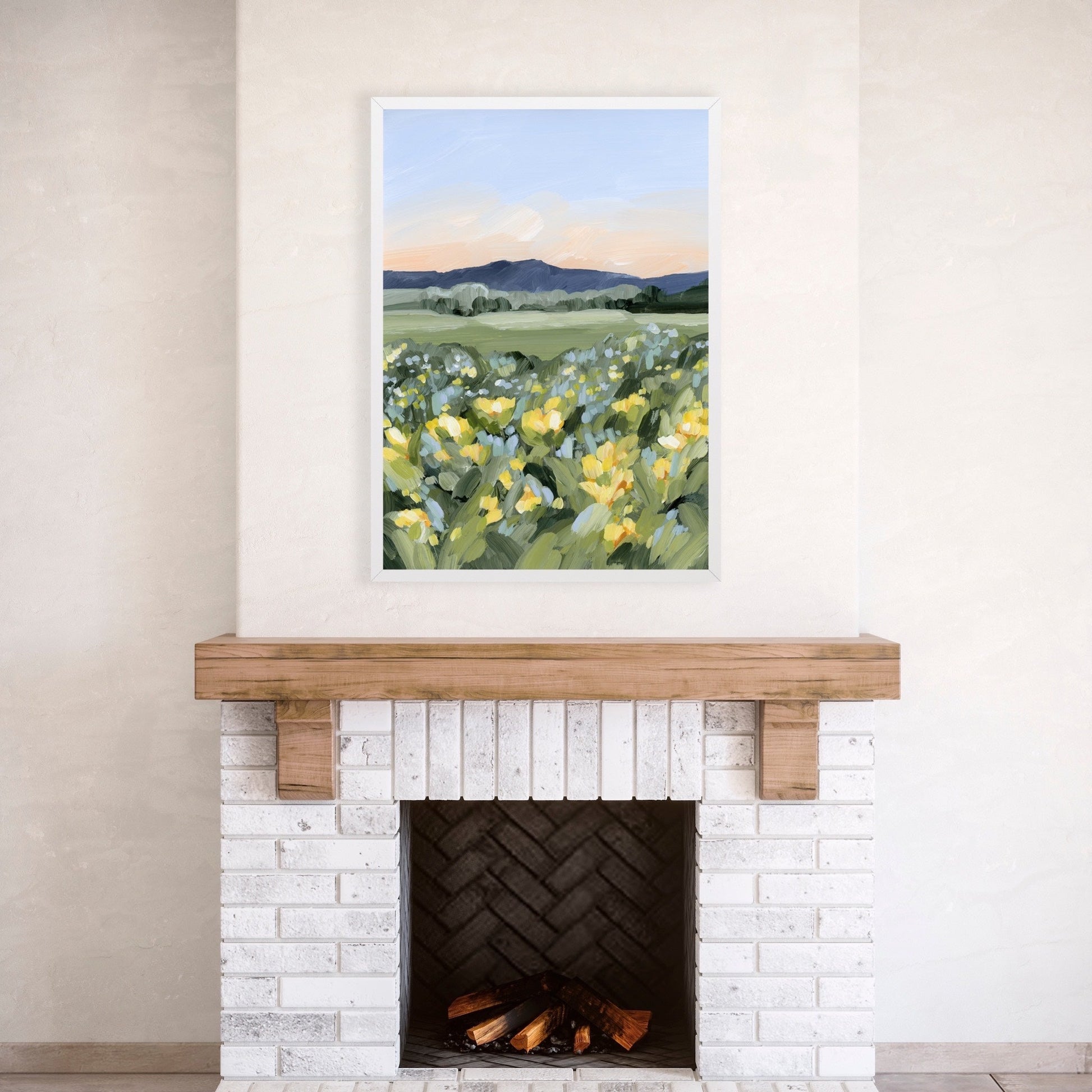 ’Yellow Fields’ Art Print - Utah Wall - abstract - Artwork - Flower - Flowers