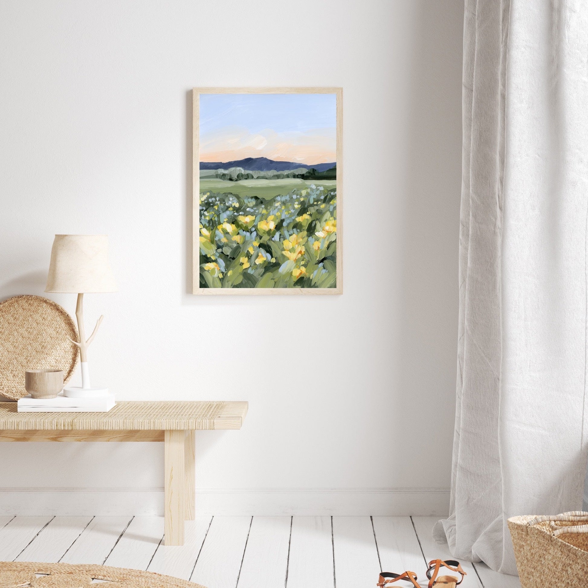 ’Yellow Fields’ Art Print - Utah Wall - abstract - Artwork - Flower - Flowers