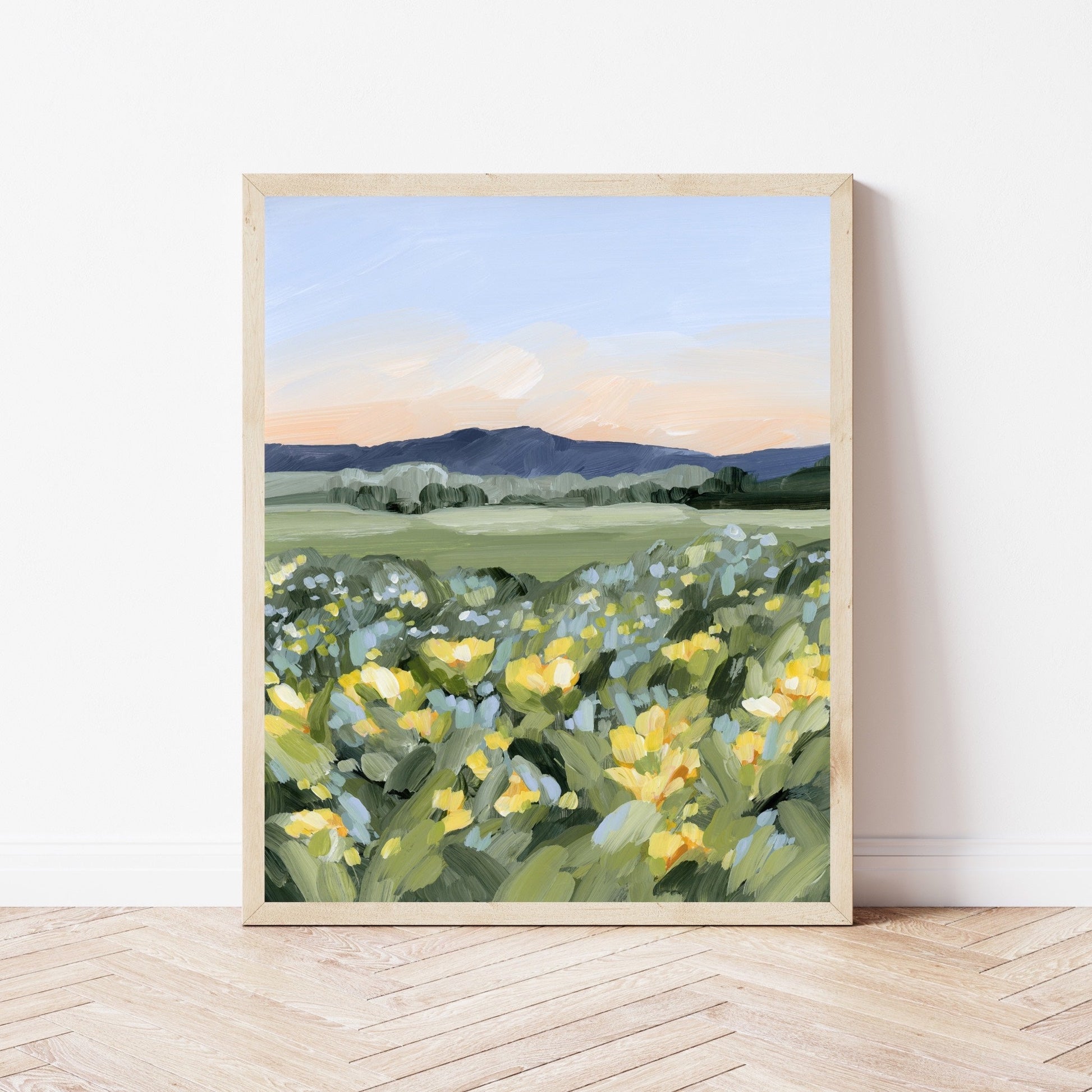 ’Yellow Fields’ Art Print - Utah Wall - abstract - Artwork - Flower - Flowers