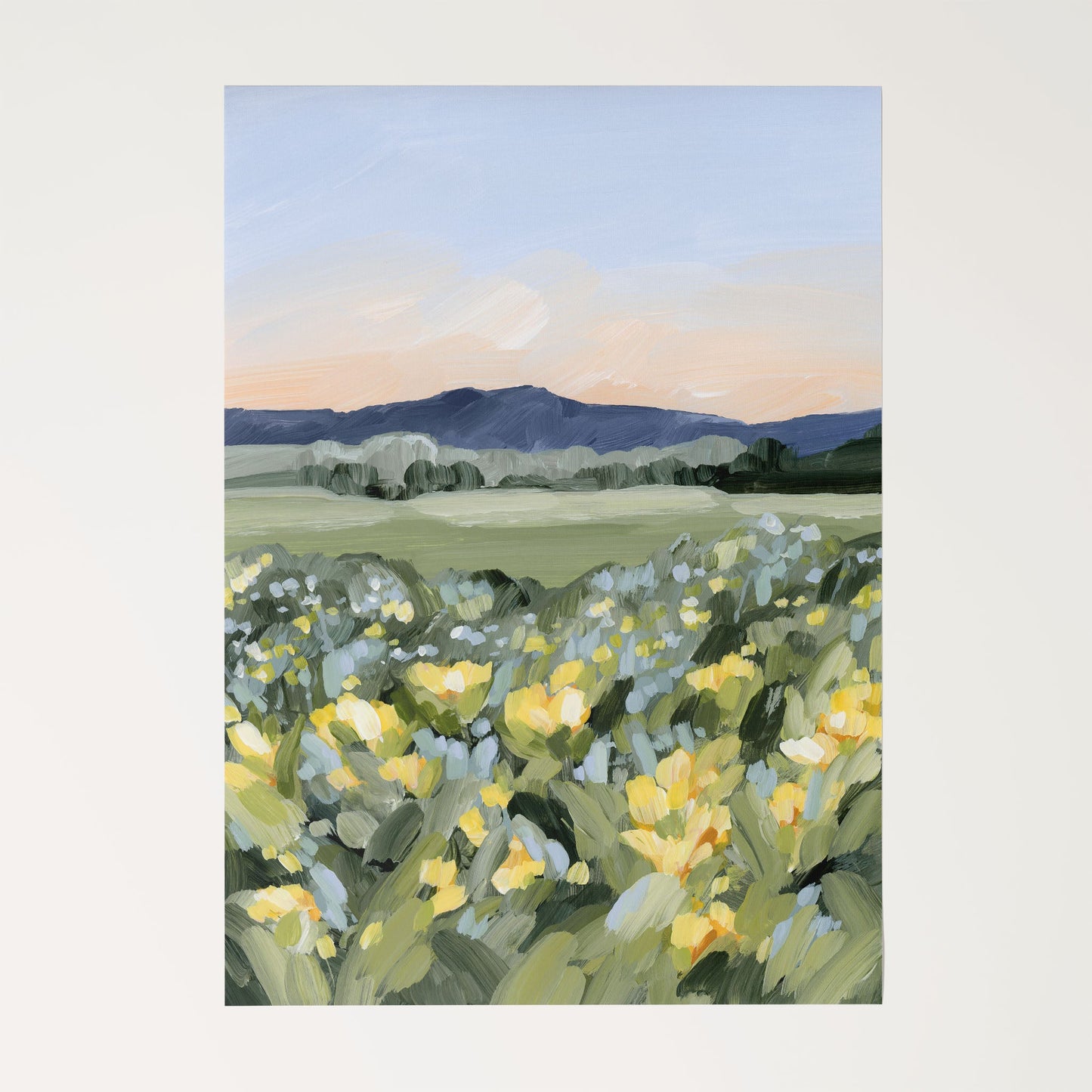 ’Yellow Fields’ Art Print - Rolled Canvas / 8x10 in / No Frame - Utah Wall - abstract - Artwork - Flower - Flowers