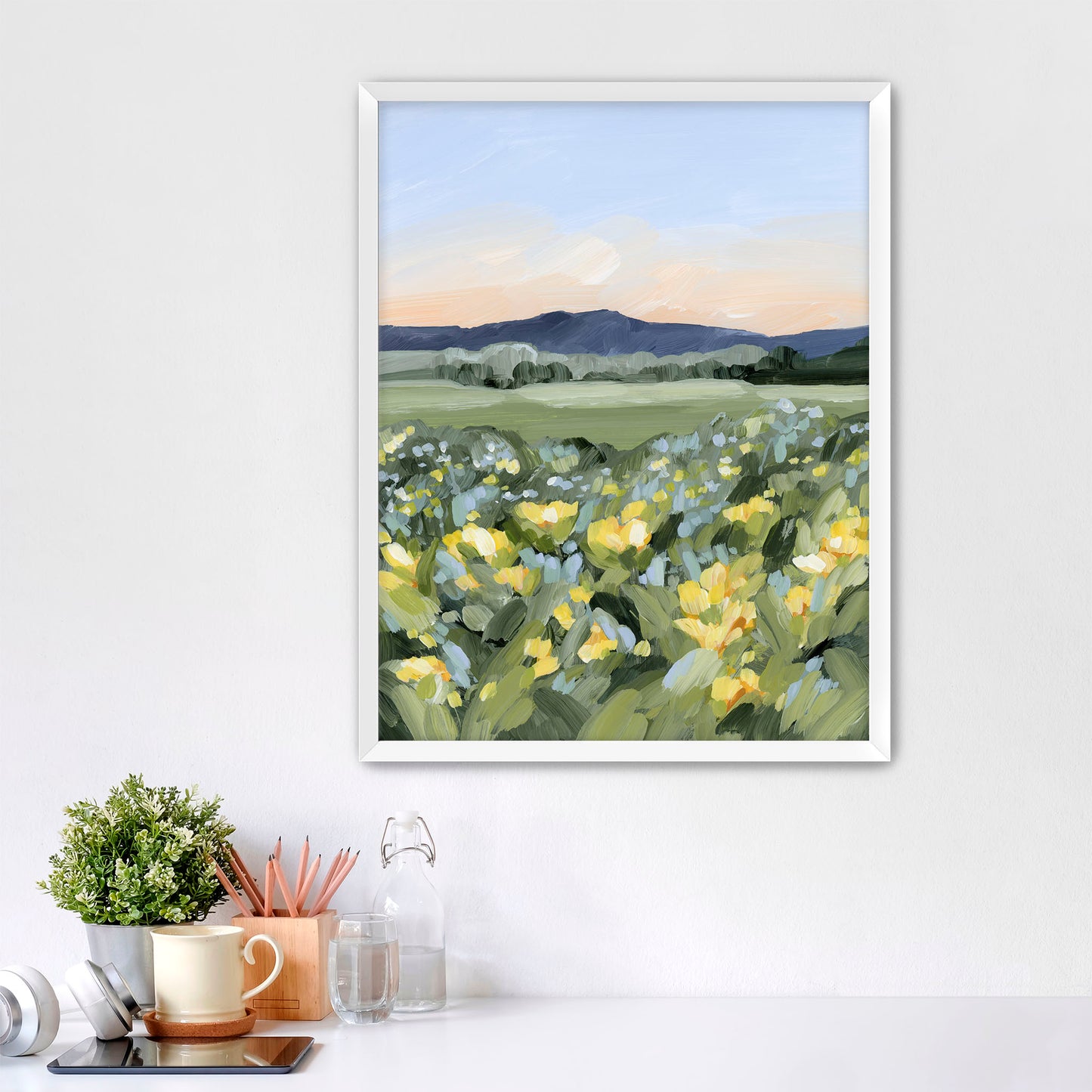 "Yellow Fields" Art Print - Katie Garrison Art LLC