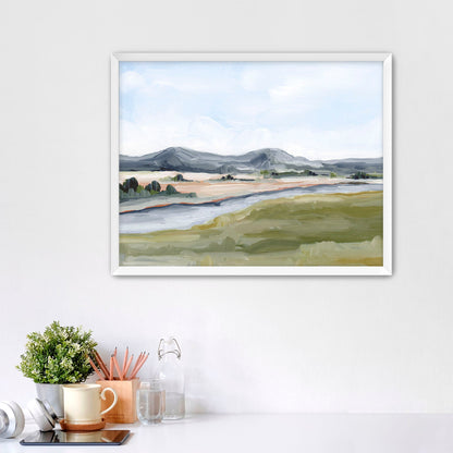 ’Yellowstone in May’ Art Print - Paper / 5x7 / White Frame - National Park Wall - abstract - Artwork - Idaho - Landscape