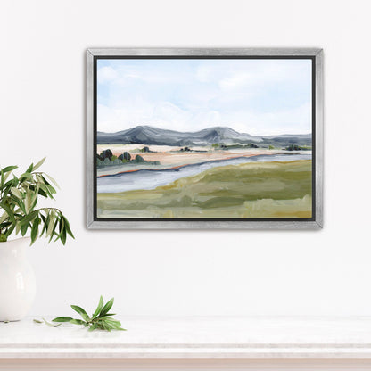 ’Yellowstone in May’ Art Print - Stretched Canvas / 8x10 / Silver Frame - National Park Wall - abstract - Artwork