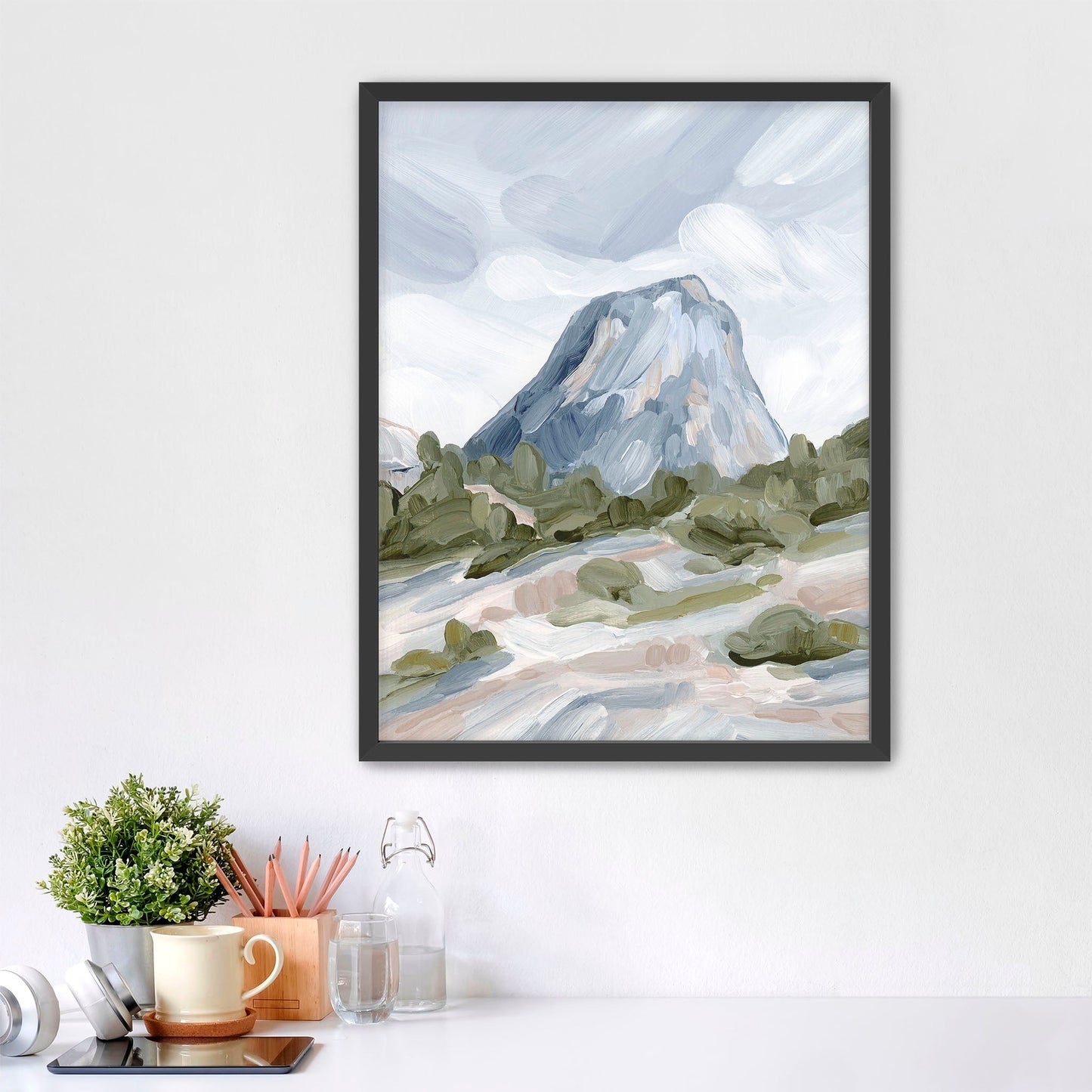 ’Yosemite’ Art Print - Paper / 5x7 in / Black Frame - California National Park Wall - abstract - Artwork - Landscape