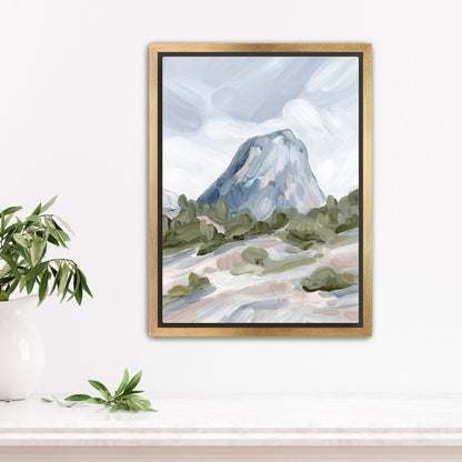 ’Yosemite’ Art Print - Stretched Canvas / 8x10 in / Gold Frame - California National Park Wall - abstract - Artwork