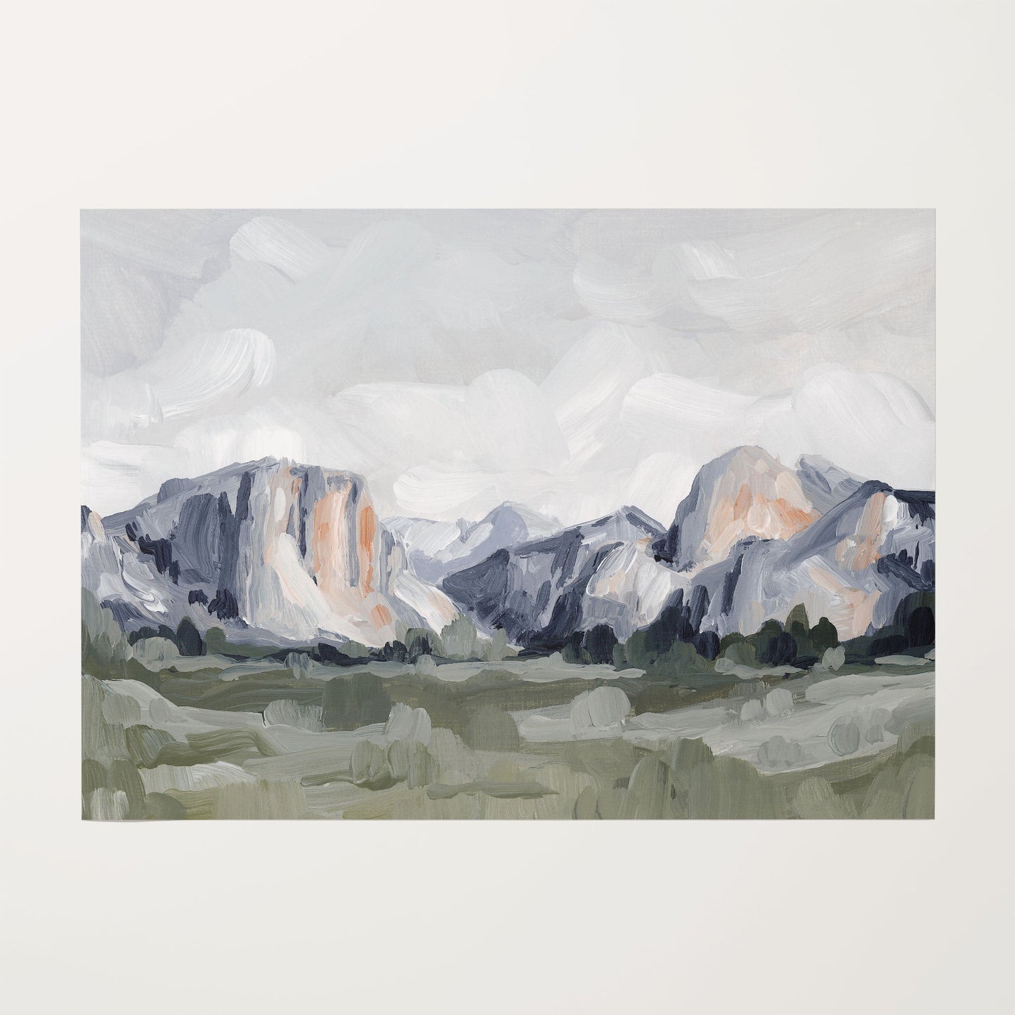 ’Yosemite in Blue’ Art Print - Rolled Canvas / 8x10 / No Frame - National Park Wall - abstract - Artwork