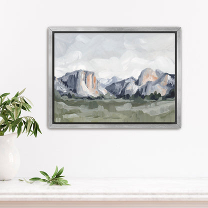 ’Yosemite in Blue’ Art Print - Stretched Canvas / 8x10 / Silver Frame - National Park Wall - abstract - Artwork