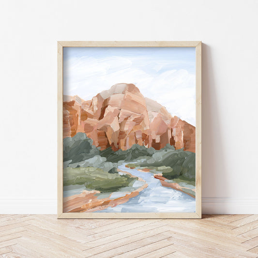 ’Zion I’ Art Print - abstract - Artwork - cliffs - Landscape