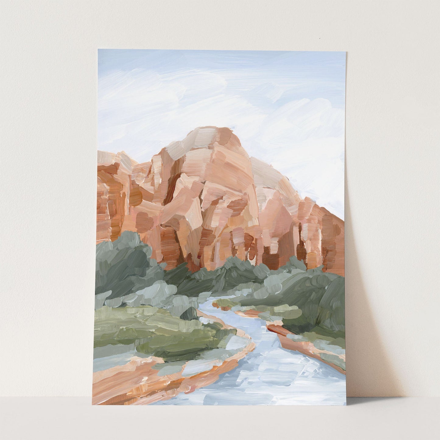 ’Zion I’ Art Print - Paper / 5x7 in / No Frame - abstract - Artwork - cliffs - Landscape