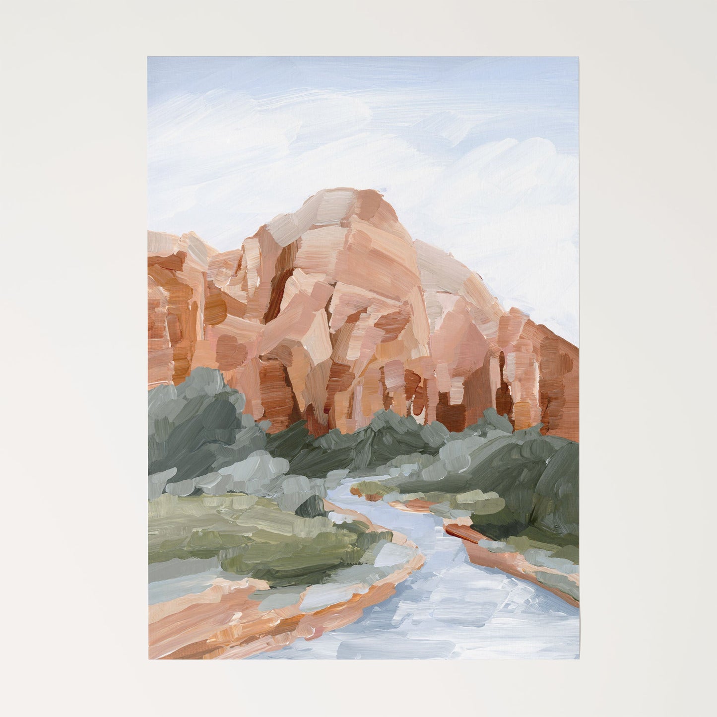 ’Zion I’ Art Print - Rolled Canvas / 8x10 in / No Frame - abstract - Artwork - cliffs - Landscape