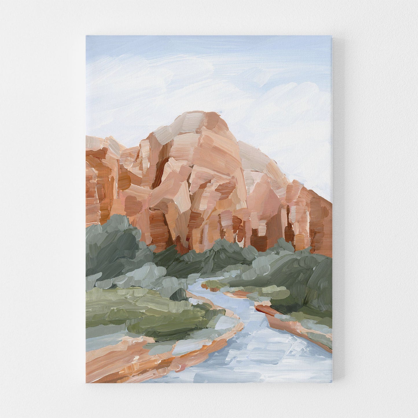 ’Zion I’ Art Print - Stretched Canvas / 8x10 in / No Frame - abstract - Artwork - cliffs - Landscape