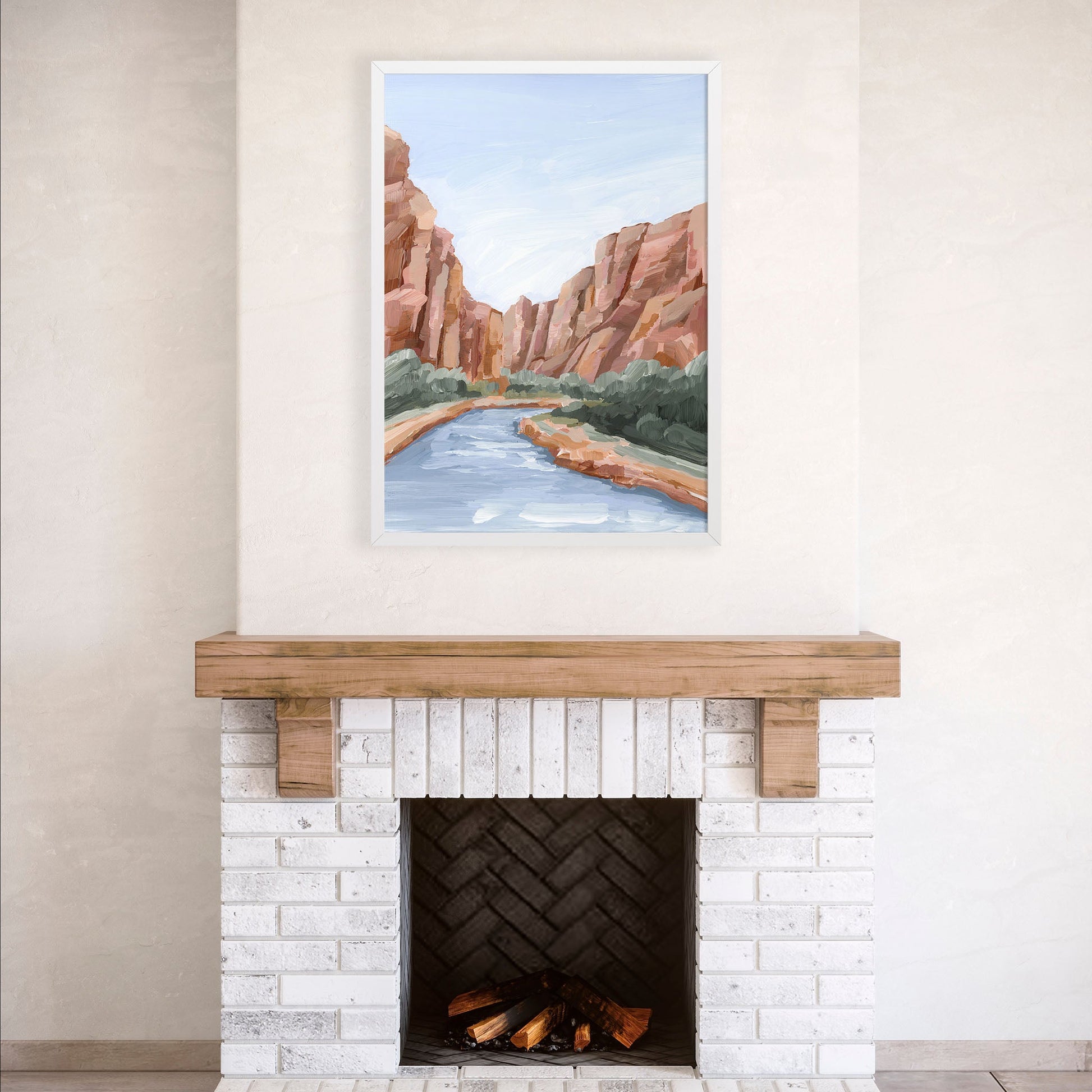 ’Zion II’ Art Print - abstract - Artwork - cliffs - Landscape