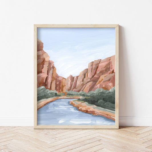 ’Zion II’ Art Print - abstract - Artwork - cliffs - Landscape