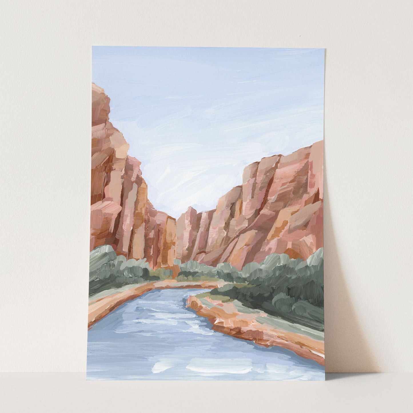 ’Zion II’ Art Print - Paper / 5x7 in / No Frame - abstract - Artwork - cliffs - Landscape