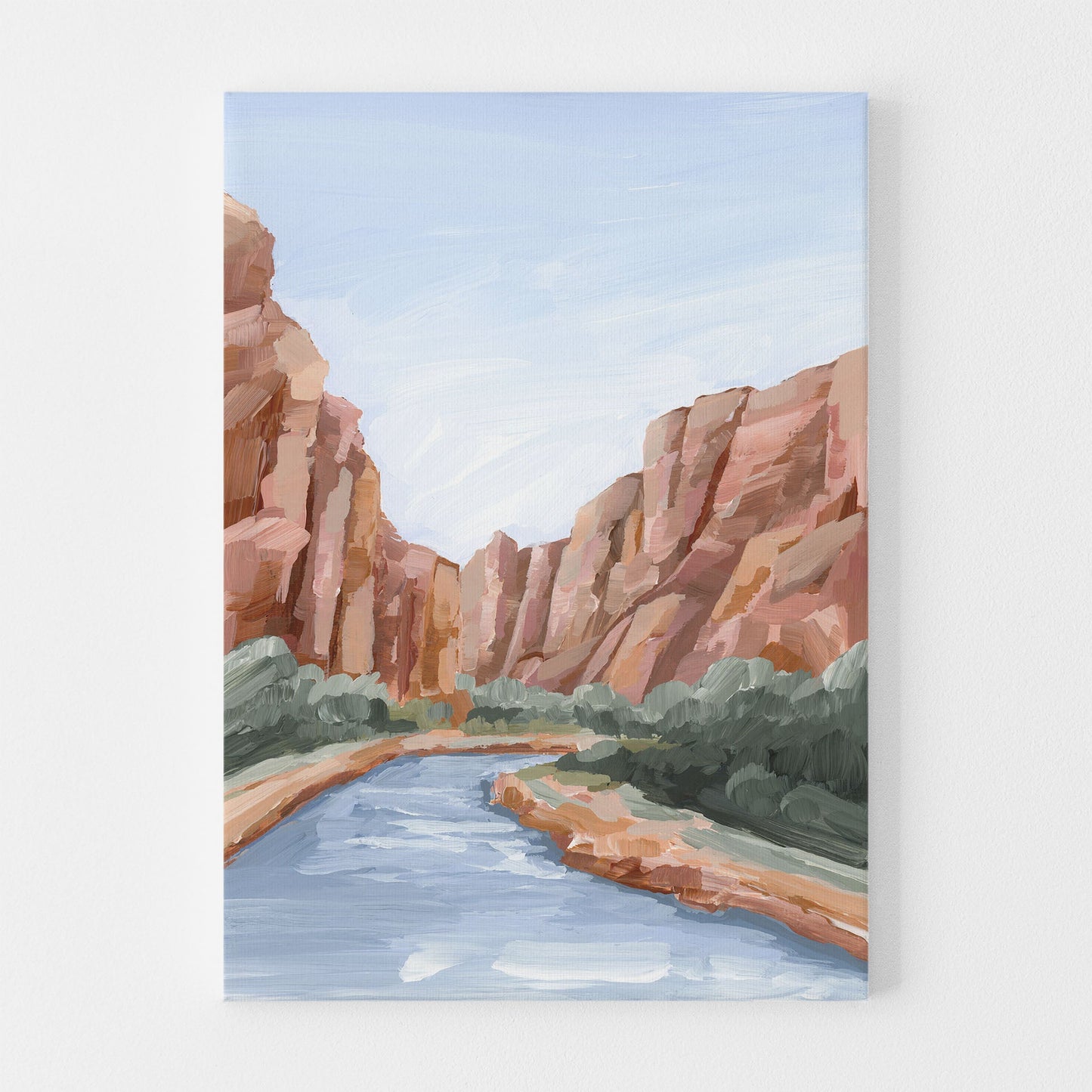 ’Zion II’ Art Print - Stretched Canvas / 8x10 in / No Frame - abstract - Artwork - cliffs - Landscape