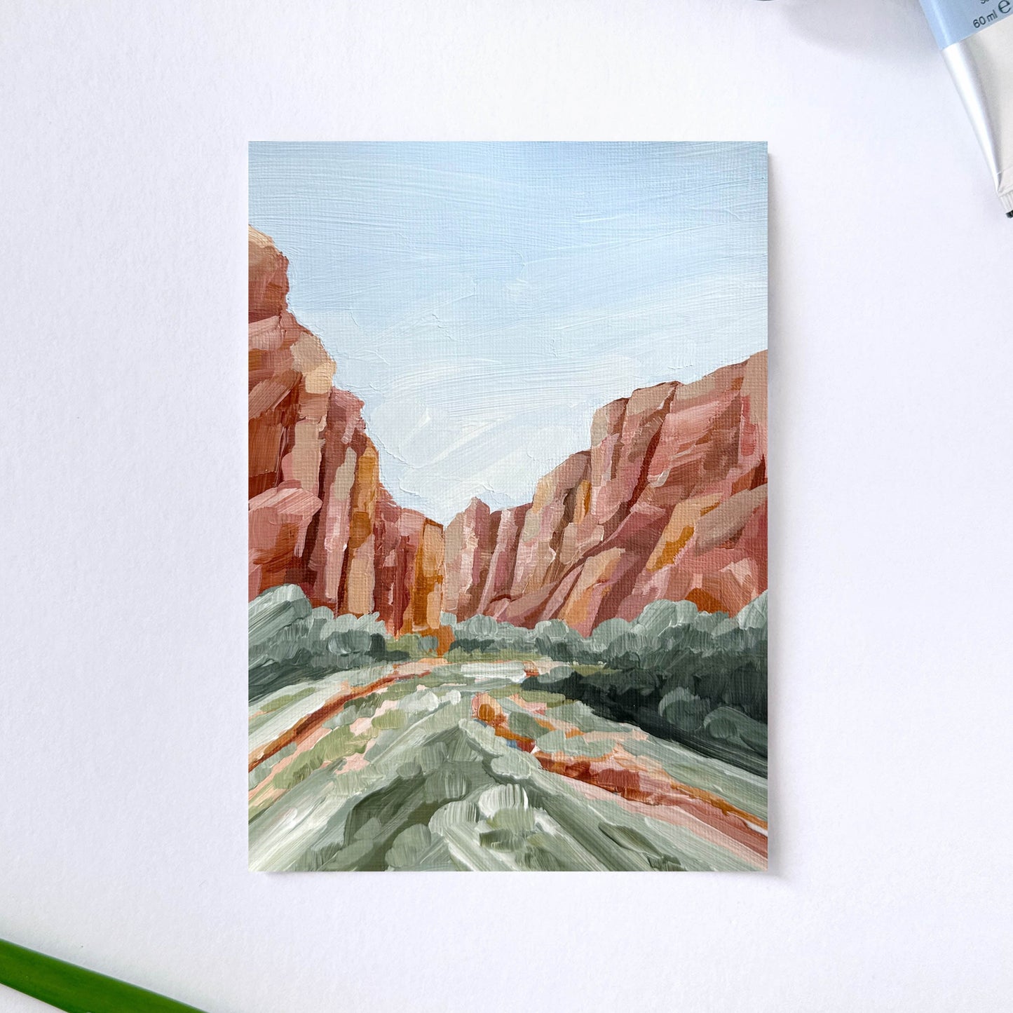 ’Zion III’ Original Painting || 5x7 - Zion National Park Utah - abstract - Acrylic - Artwork - Landscape - Mountain